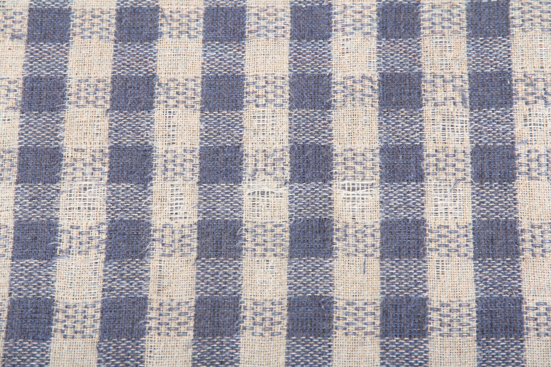 Blue and White Gingham Sofa