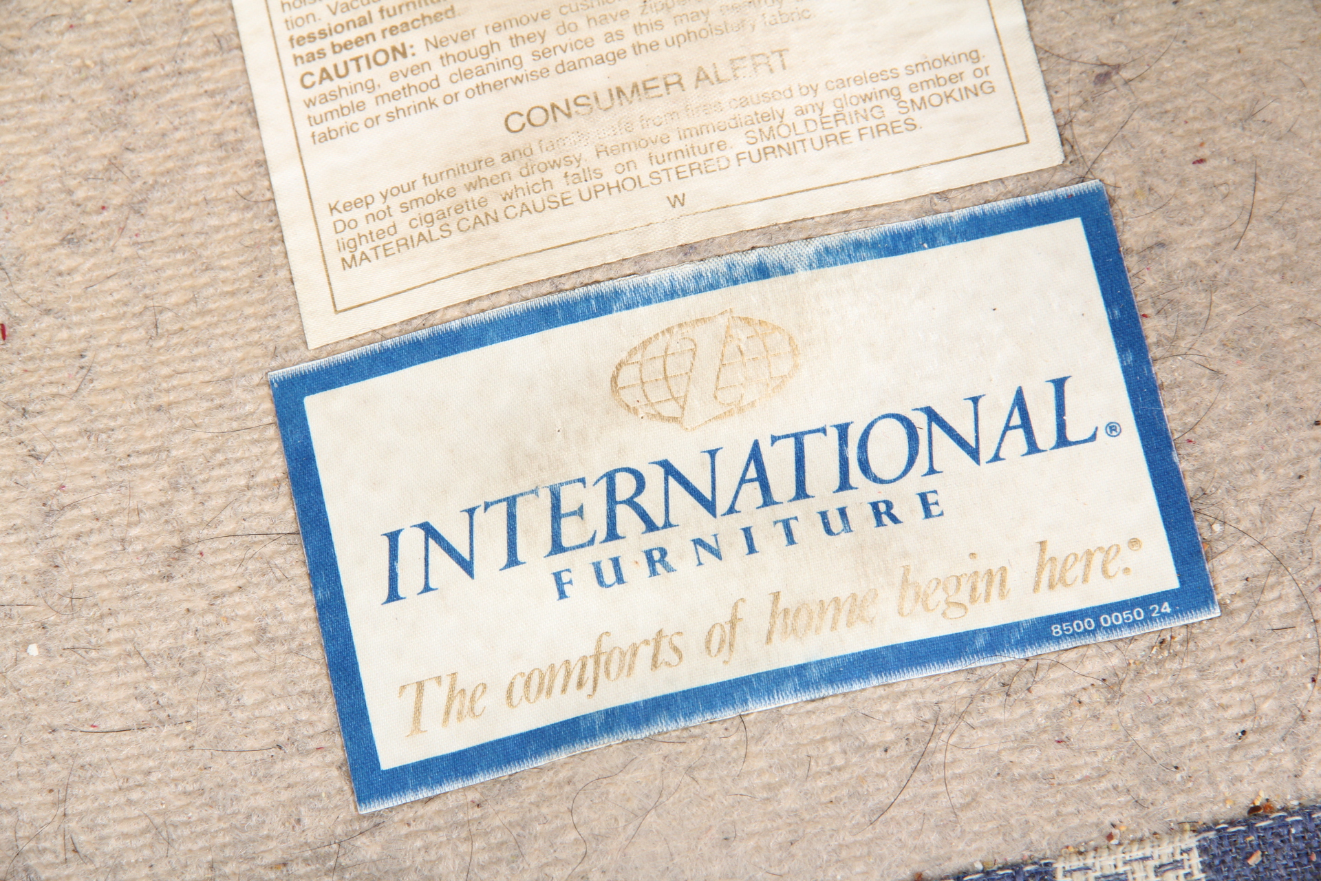 Blue and White Gingham Sofa