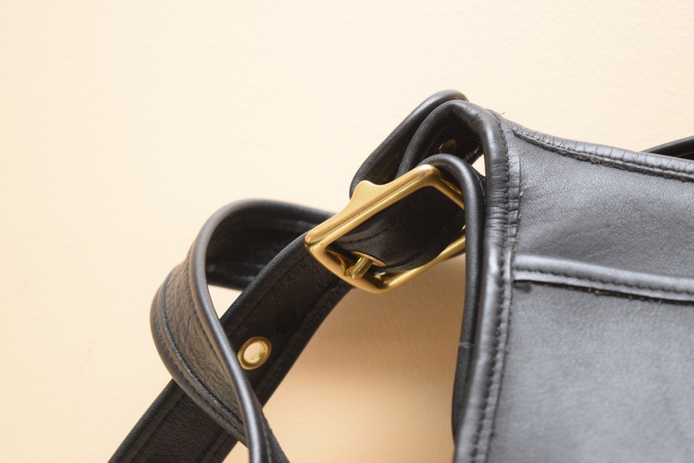 Black Leather Coach Shoulder Bag