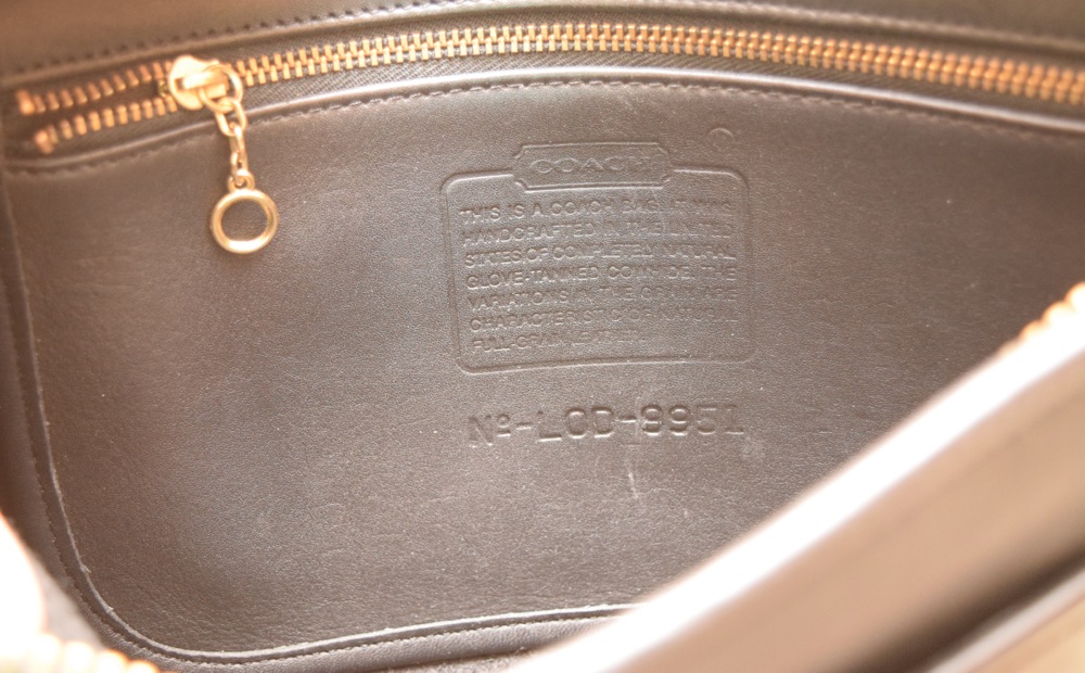 Black Leather Coach Shoulder Bag