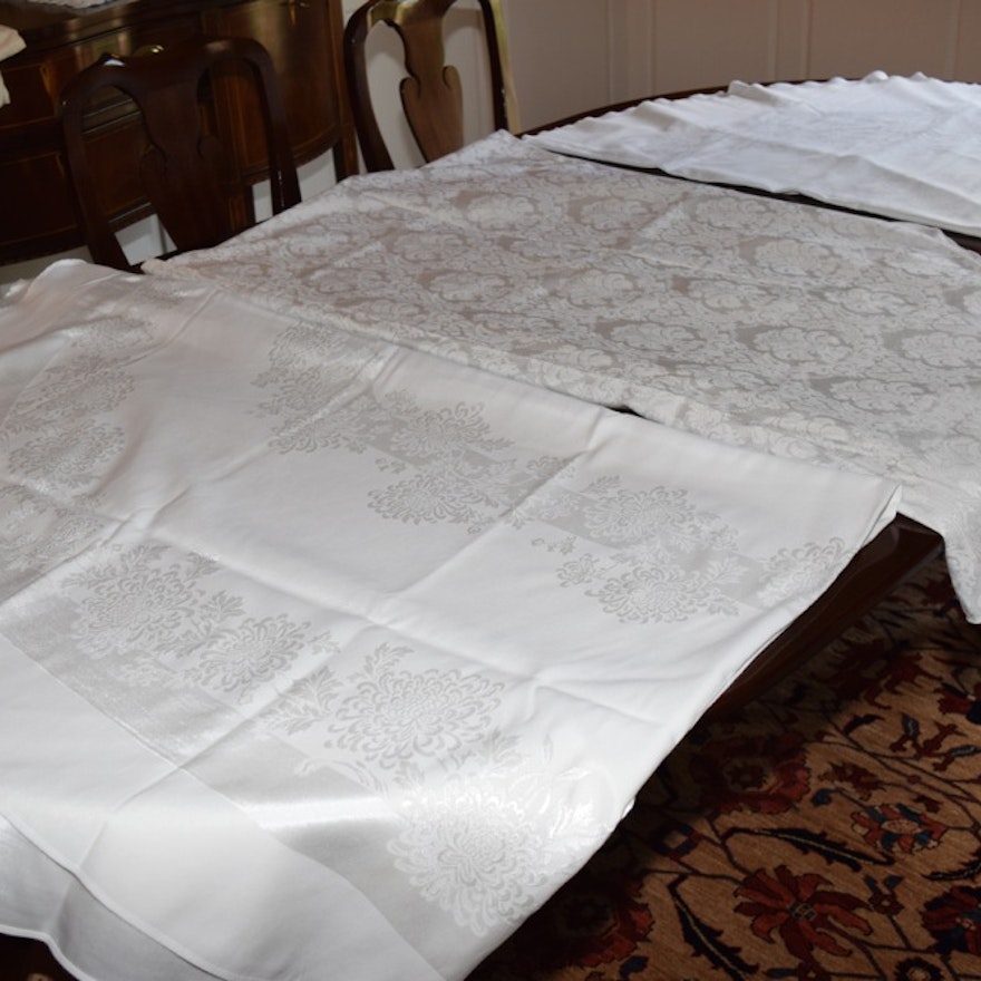 Three Damask Table Cloths