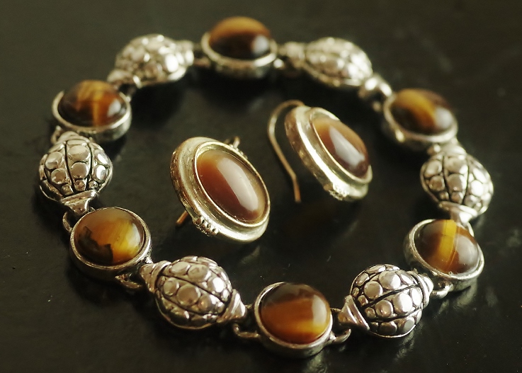 Tigers Eye Bracelet and Other Jewelry