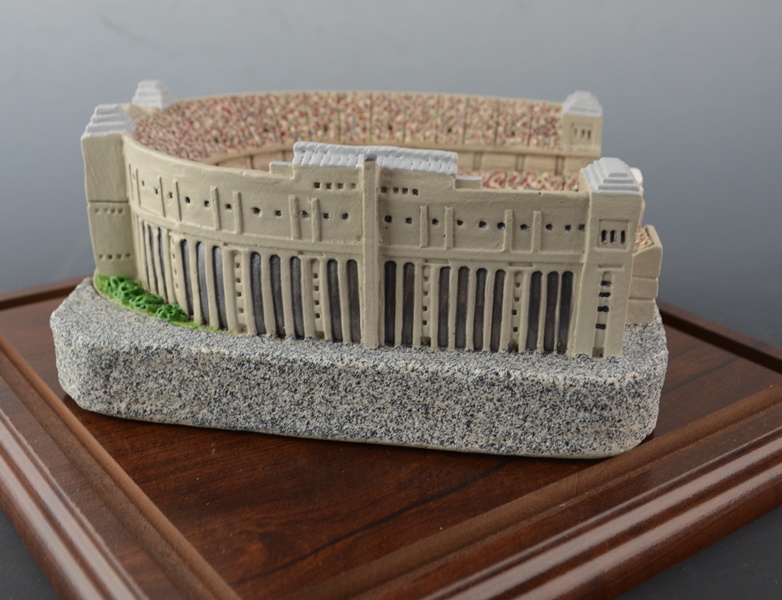 Cooper and Herbstreit Autographed Football and OSU Stadium Statue