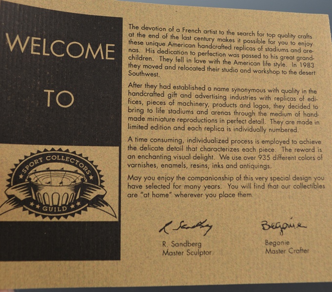 Cooper and Herbstreit Autographed Football and OSU Stadium Statue