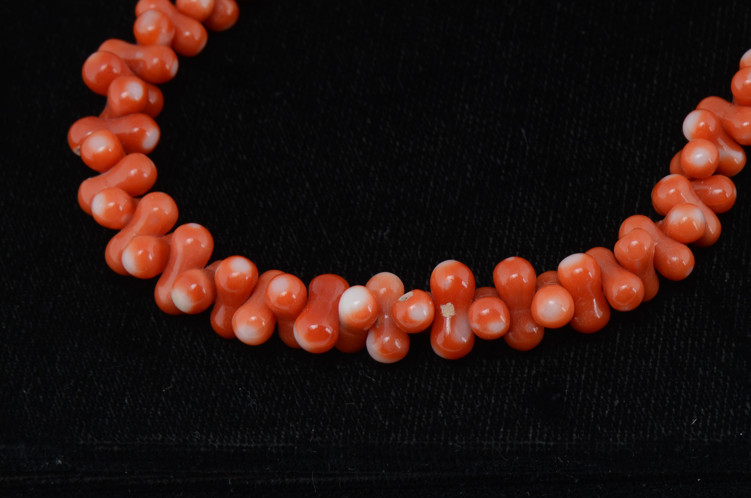Vintage Faux Coral Beaded Necklace