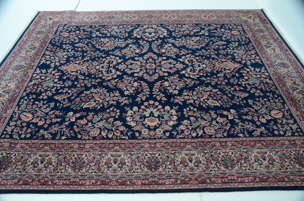 Kara Mar Karastan Machine Knotted  Navy Sarouk Style Rug