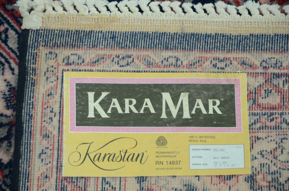 Kara Mar Karastan Machine Knotted  Navy Sarouk Style Rug
