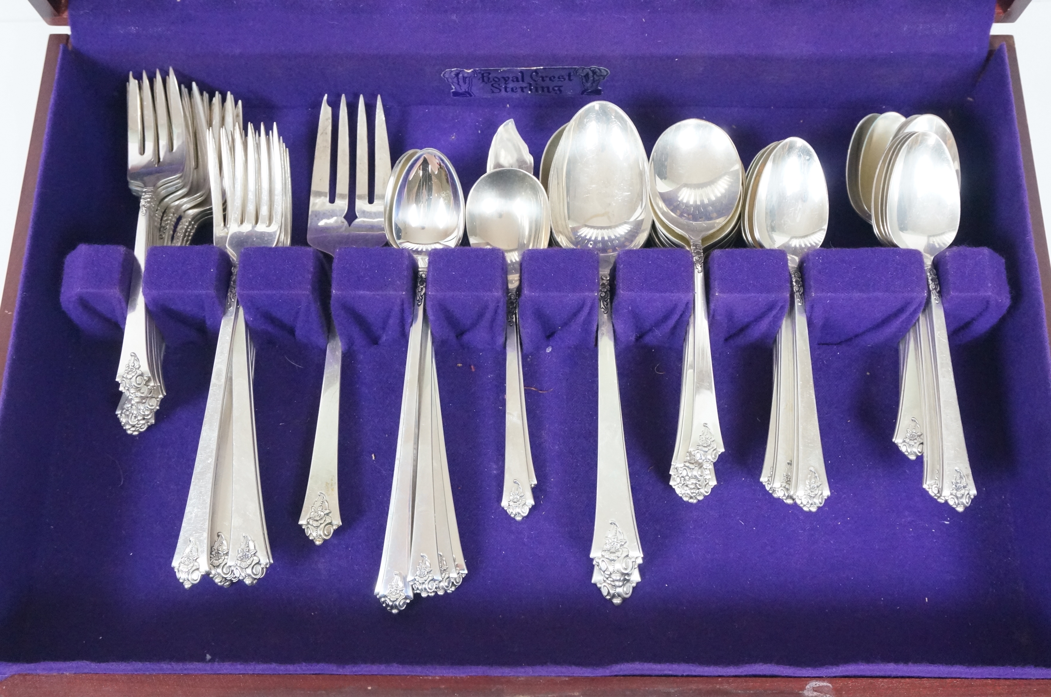 Royal Crest "Castle Rose" Sterling Silver Flatware Set