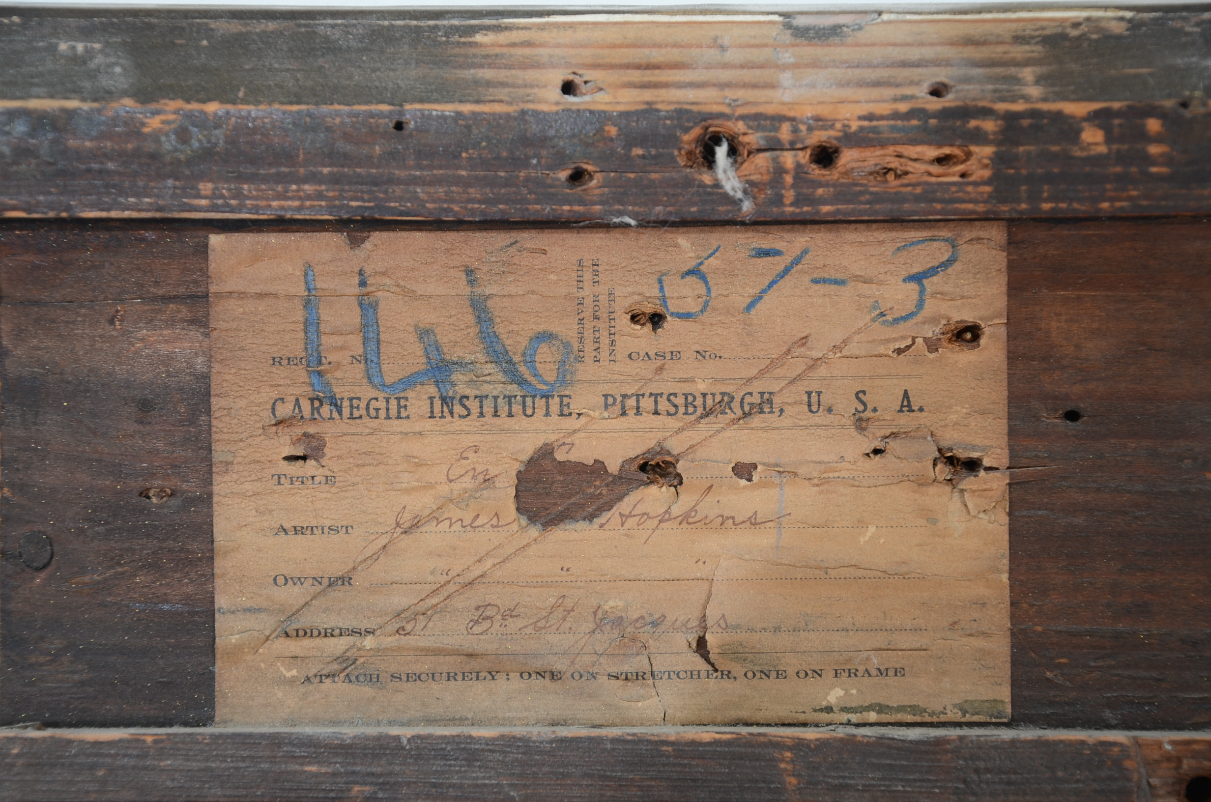 Original Portrait Painting by James R. Hopkins