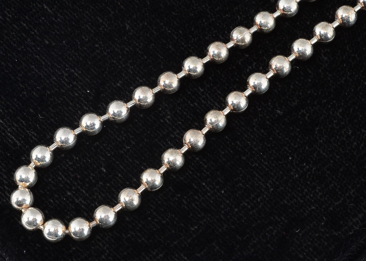 Sterling Silver Necklace Chains and "I Love You" Bracelet