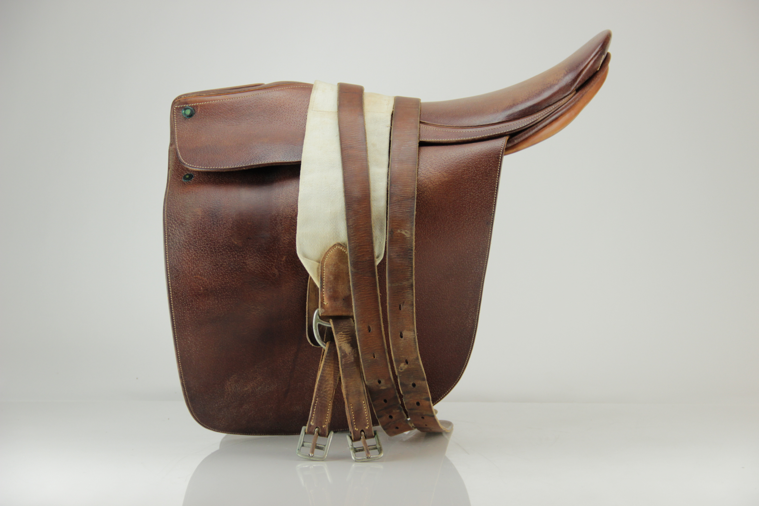 Vintage English Cutback Saddle by J.A. Barnsby & Sons