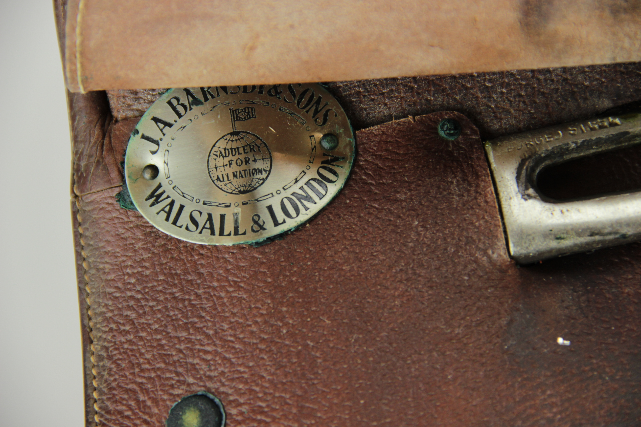 Vintage English Cutback Saddle by J.A. Barnsby & Sons