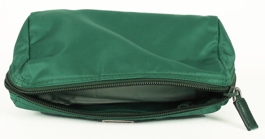 Green Prada Vela Zippered Pouch