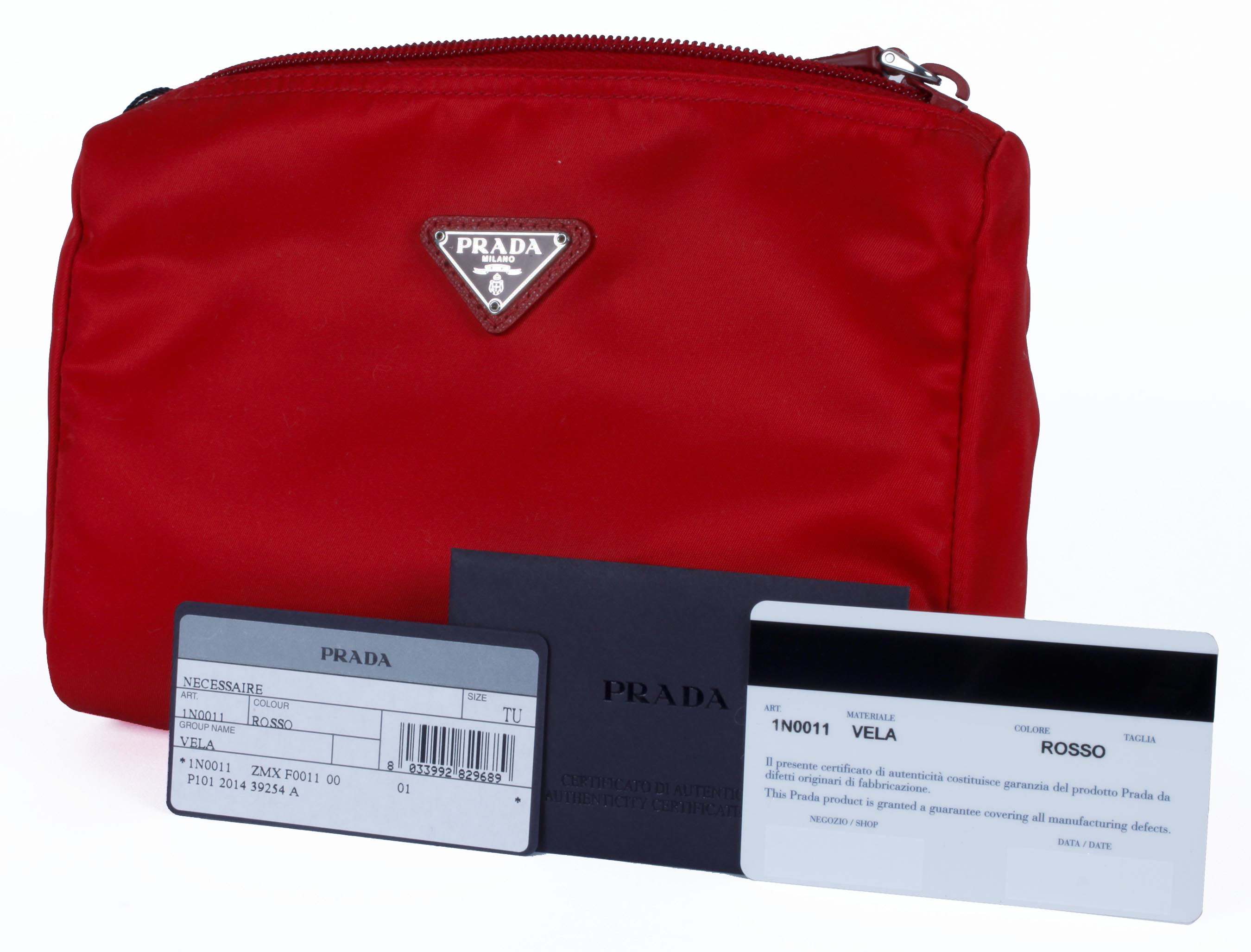 Red Prada Vela Zippered Pouch
