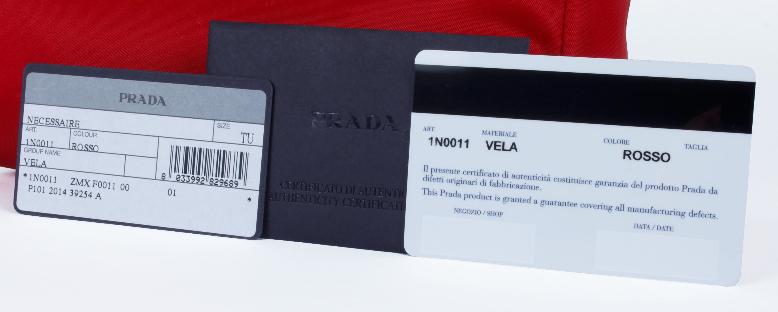 Red Prada Vela Zippered Pouch