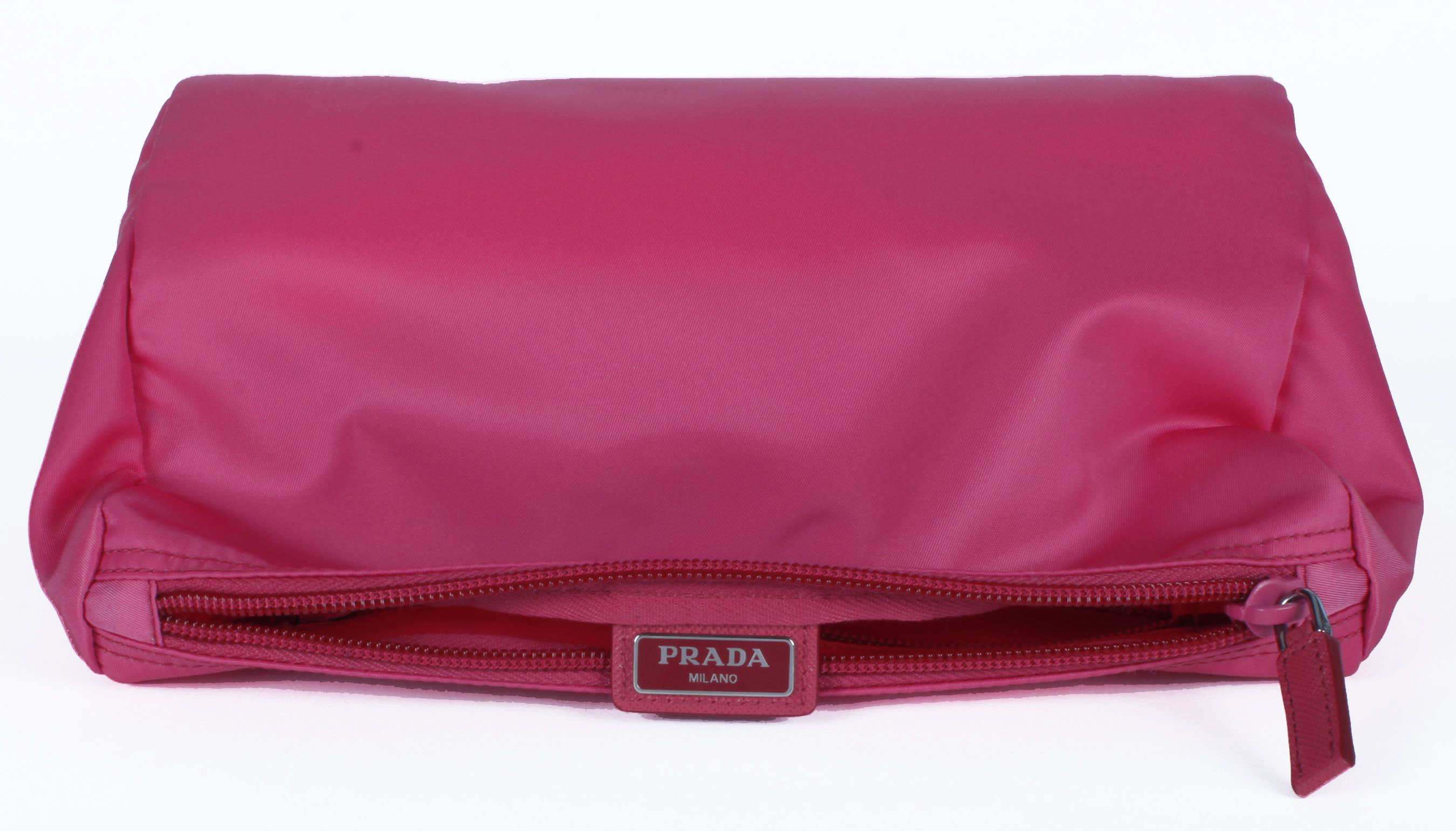 Pink Prada Vela Trapezoid Cosmetic Case