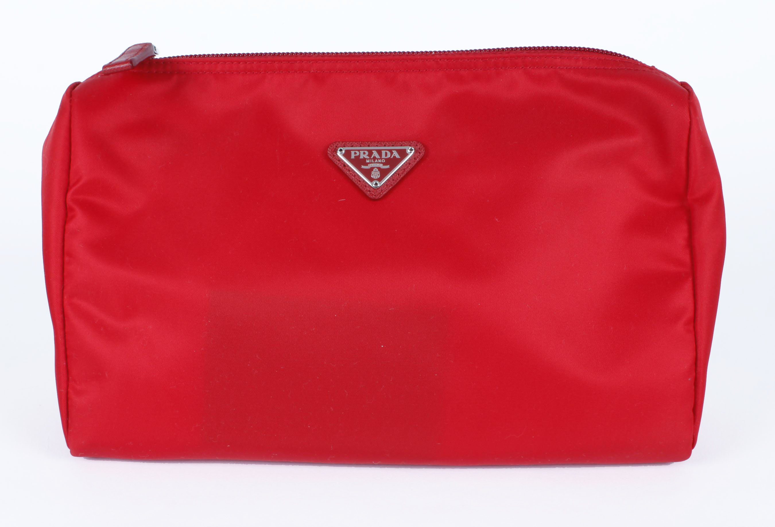 Red Prada Vela Trapezoid Cosmetic Case
