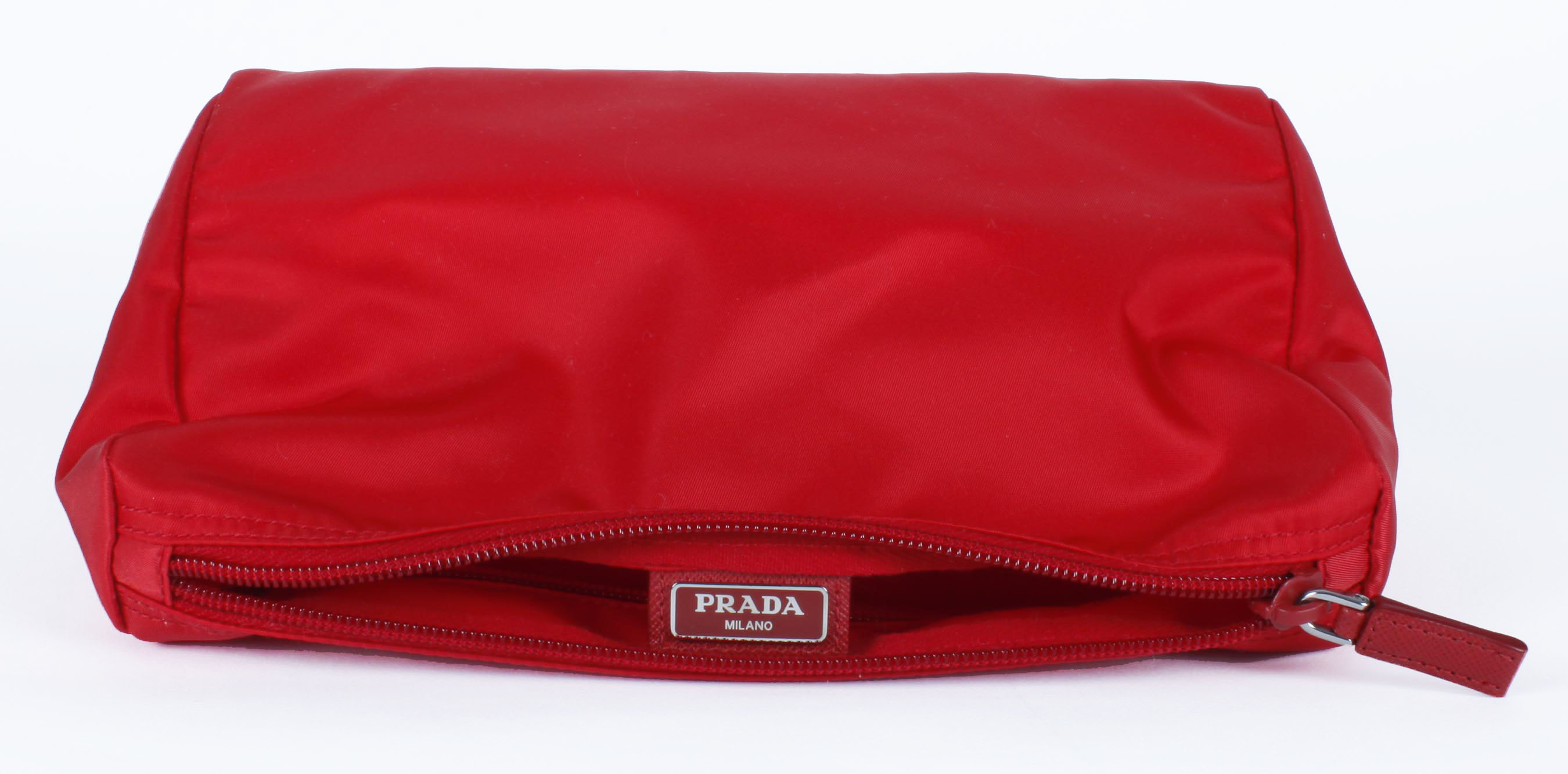 Red Prada Vela Trapezoid Cosmetic Case