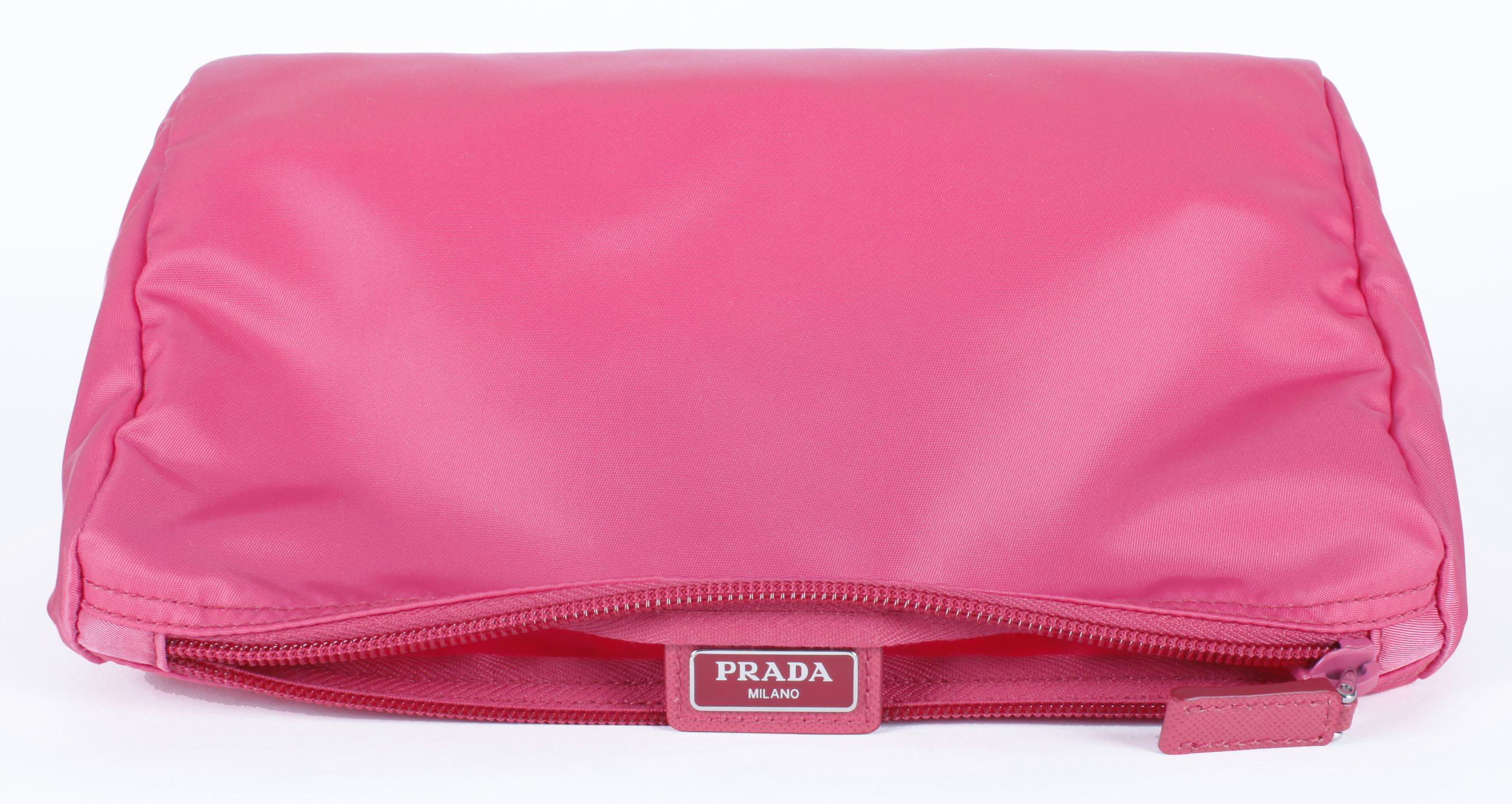 Pink Prada Vela Trapezoid Cosmetic Case