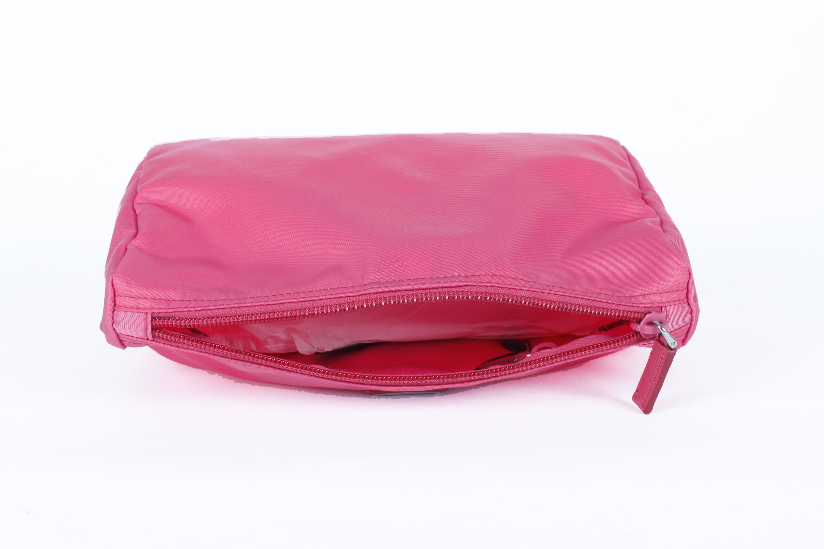 Pink Prada Vela Trapezoid Cosmetic Case