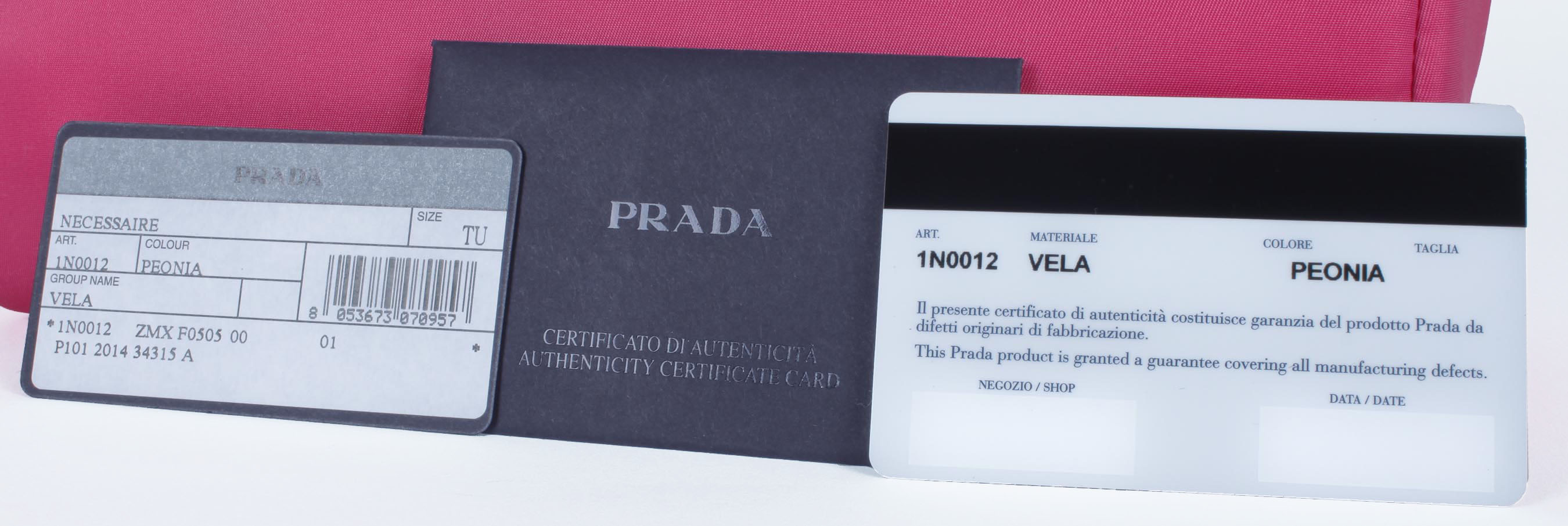 Pink Prada Vela Trapezoid Cosmetic Case