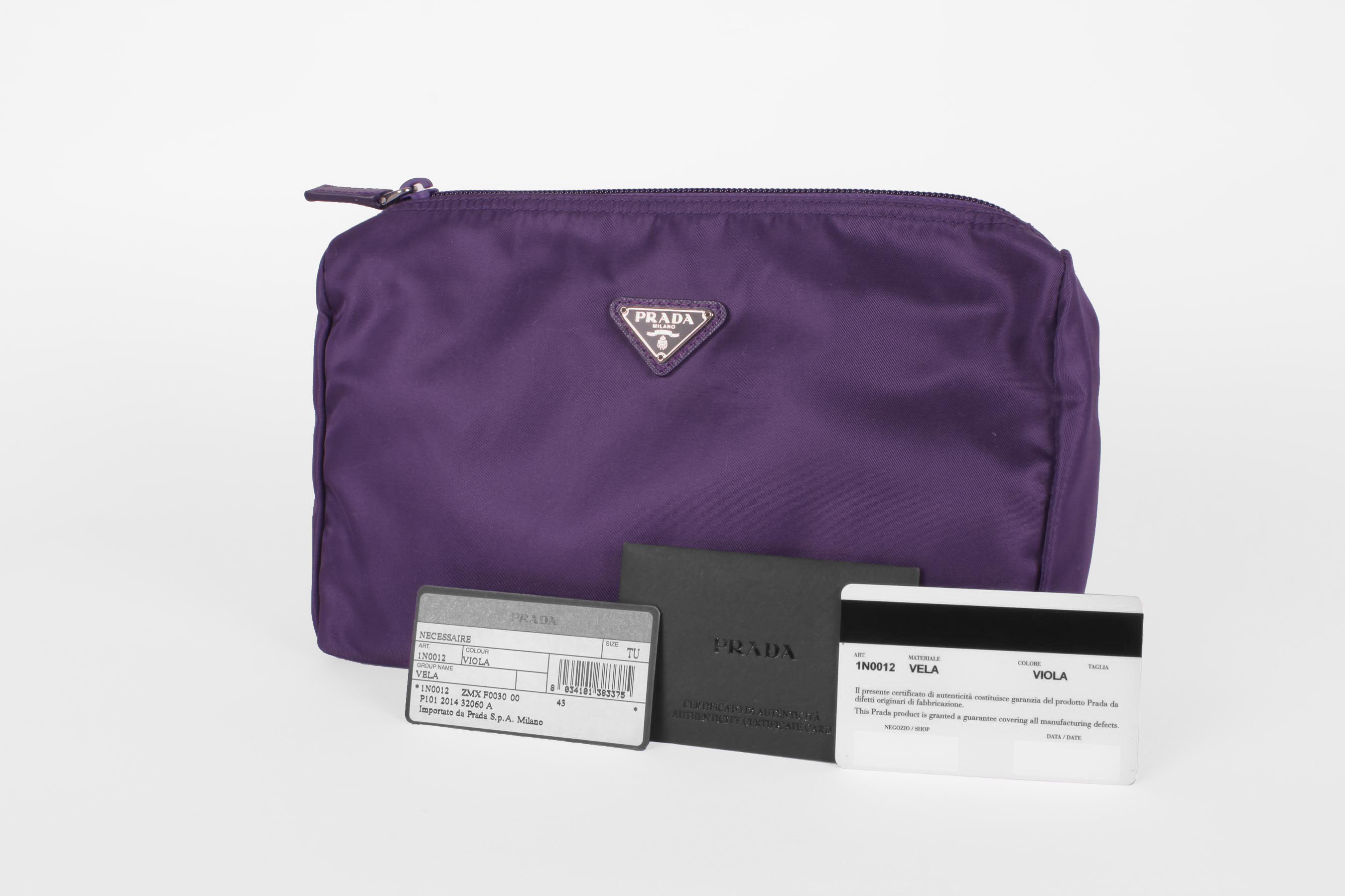 Violet Prada Vela Trapezoid Cosmetic Case