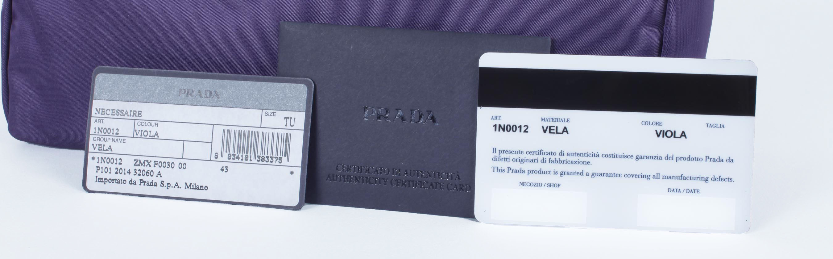 Violet Prada Vela Trapezoid Cosmetic Case