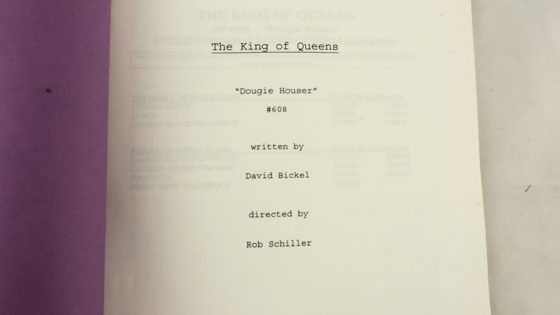 Kevin James Autographed "The King of Queens" Script