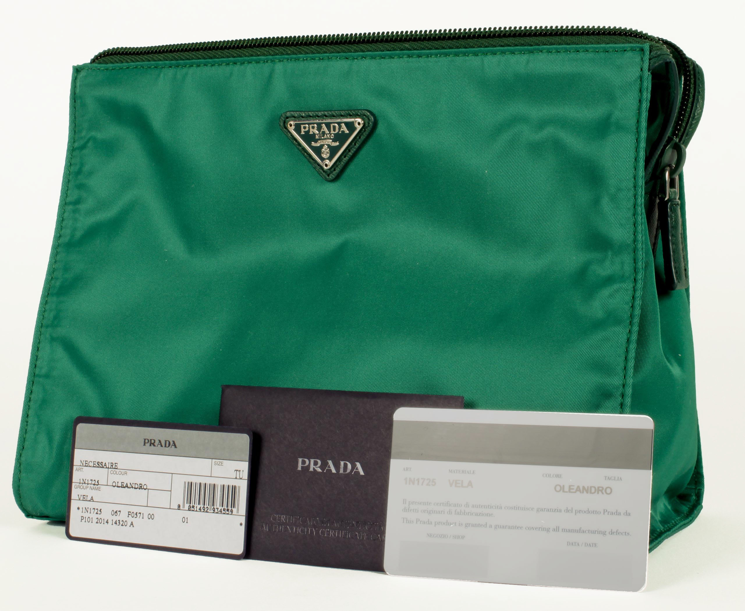 Green Prada Vela Cosmetic Case
