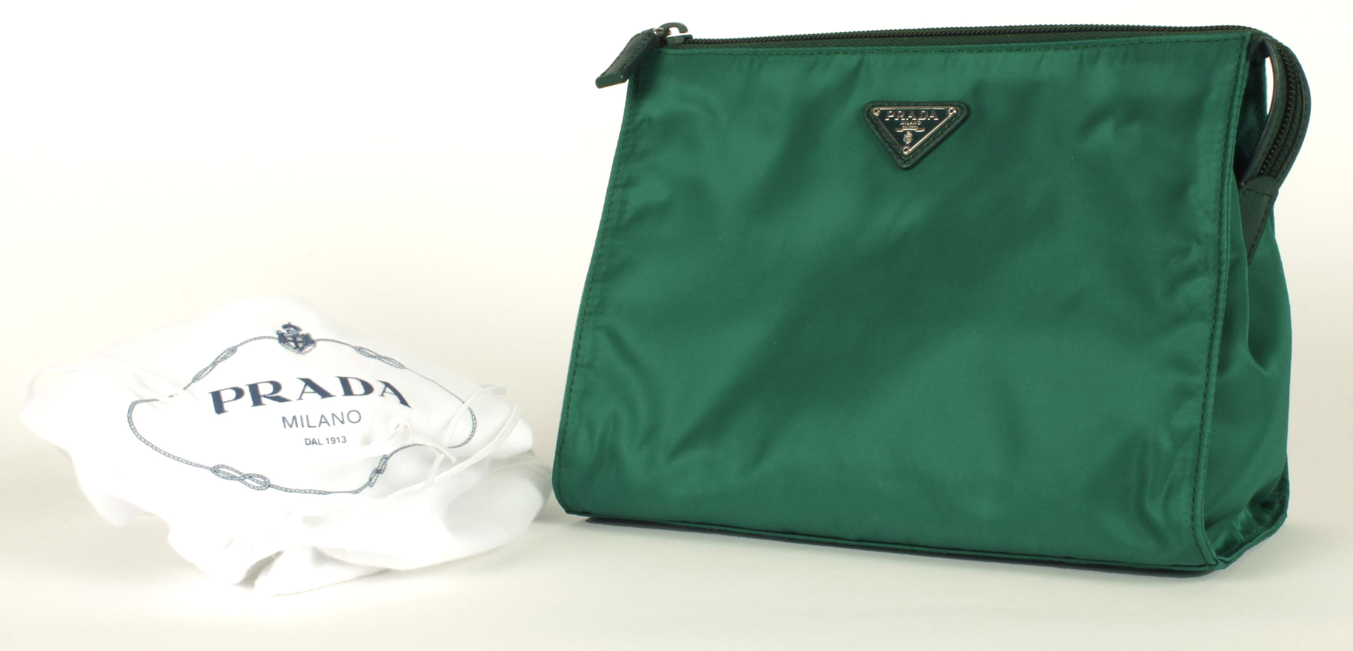 Green Prada Vela Cosmetic Case