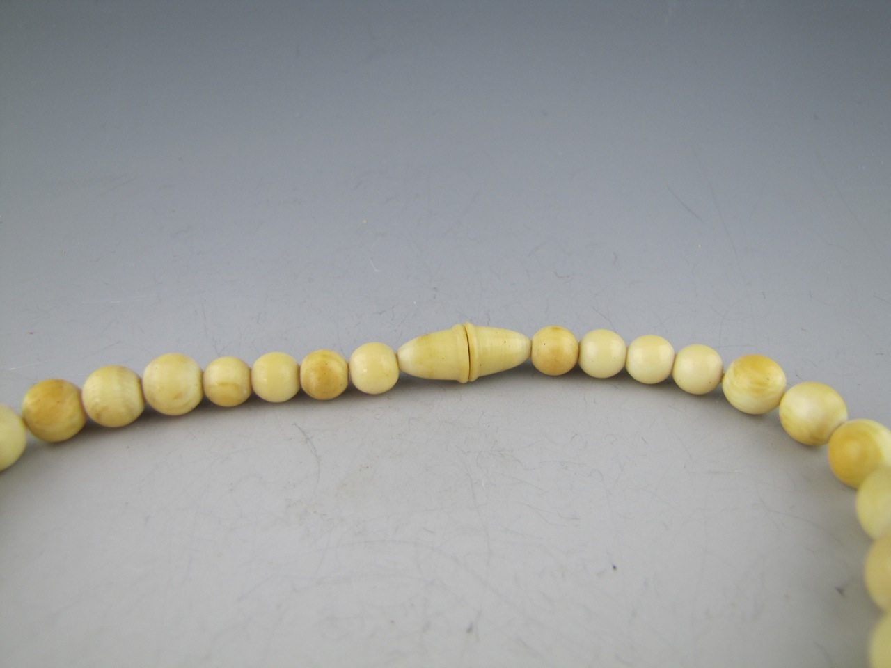 Vintage Elephant Ivory Bead Necklace