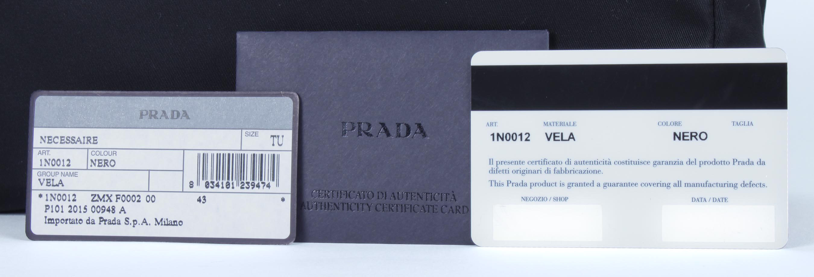 Black Prada Vela Trapezoid Cosmetic Case