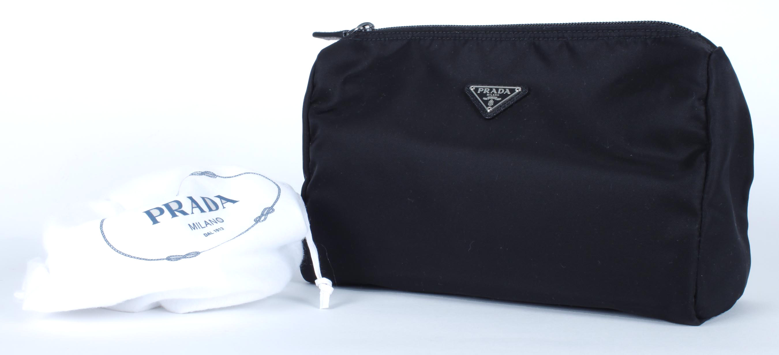 Black Prada Vela Trapezoid Cosmetic Case