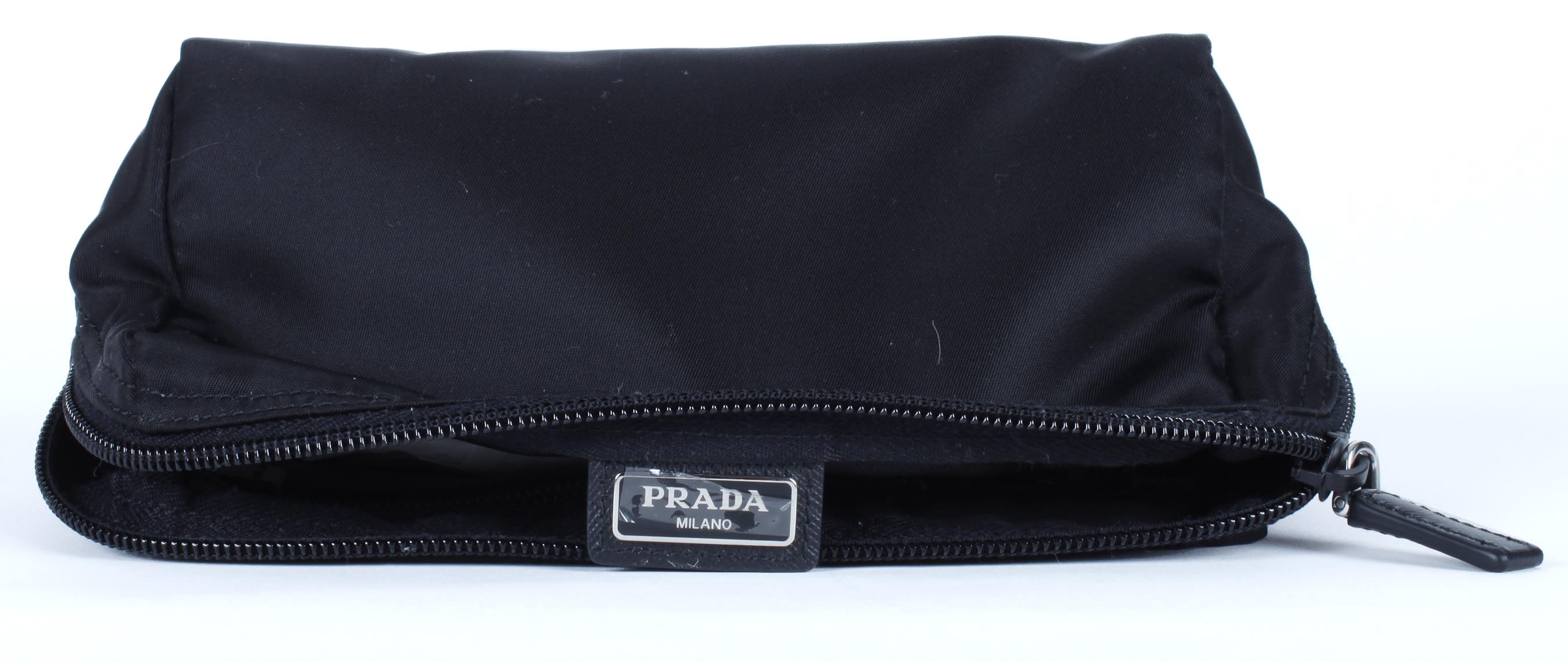 Black Vela Prada Zippered Pouch