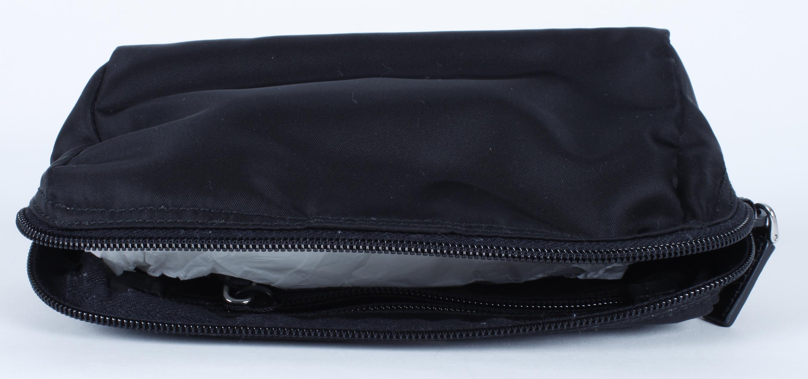 Black Vela Prada Zippered Pouch