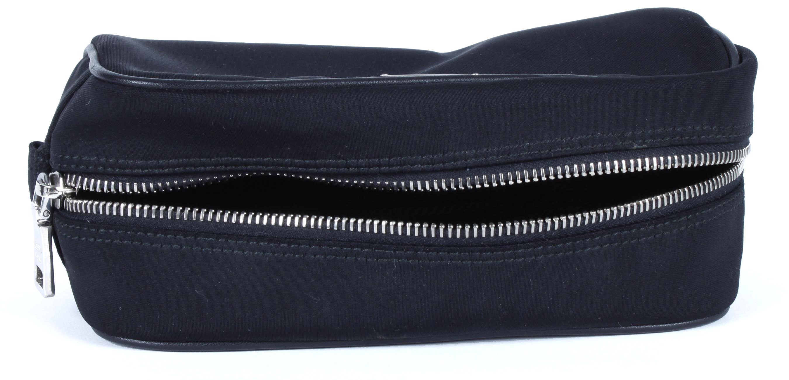 Black Prada Zippered Pouch