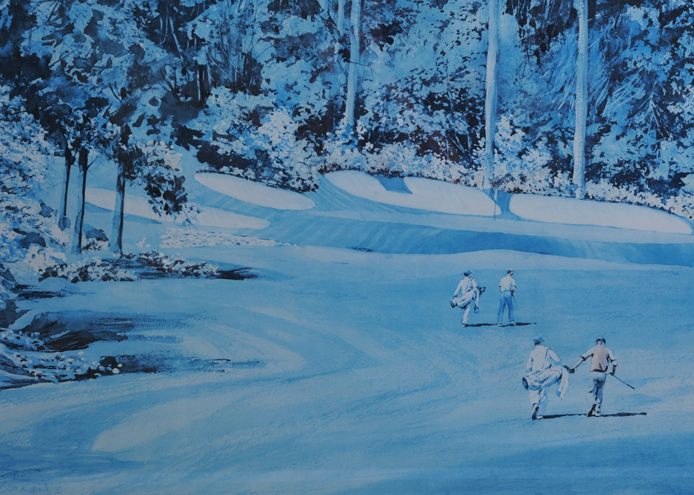 Grouping of Golf-Themed Lithographs