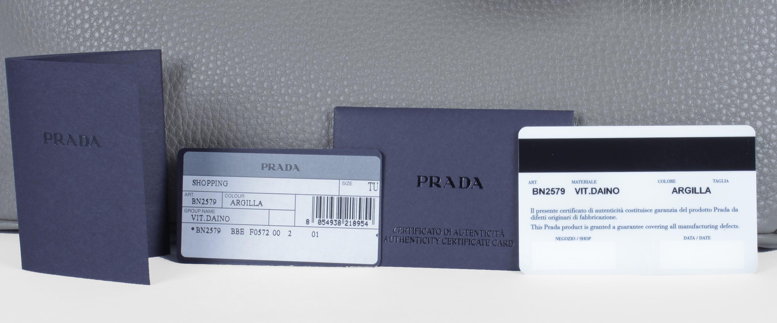 Prada Taupe Pebbled Handbag