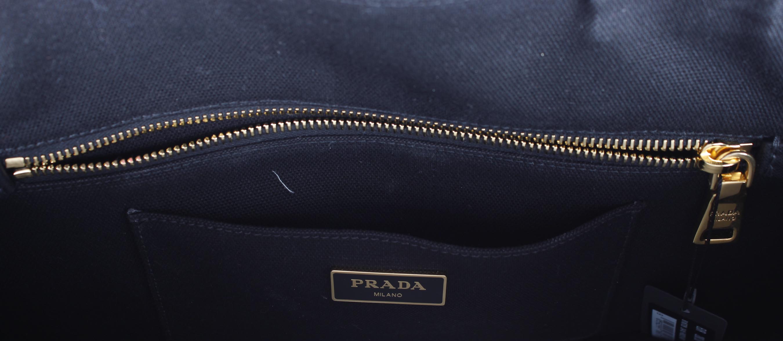 Fuchsia and Black Striped Prada Canvas Shopper