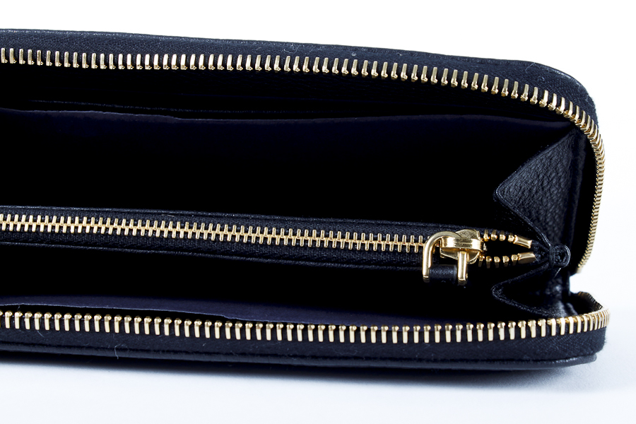 Black Pebbled Leather Prada Clutch