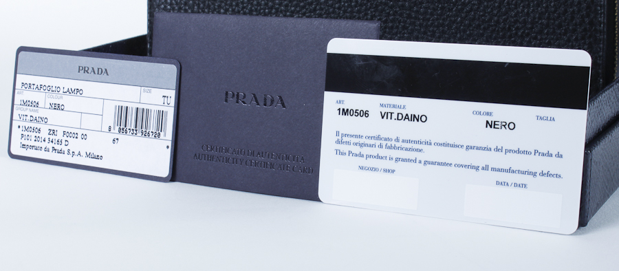 Black Pebbled Leather Prada Clutch