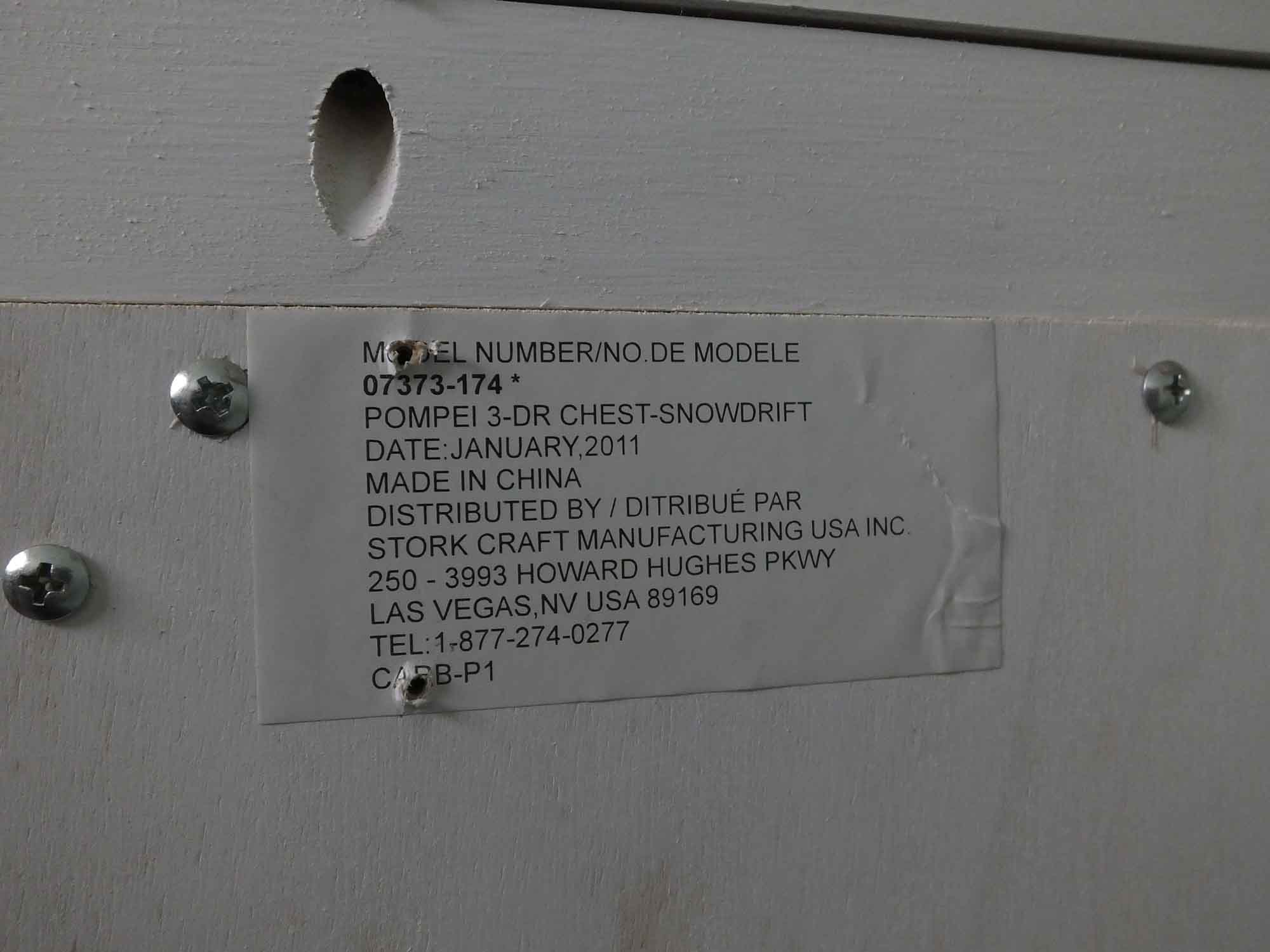 Ragazzi Three Drawer "Pompeii" Chest