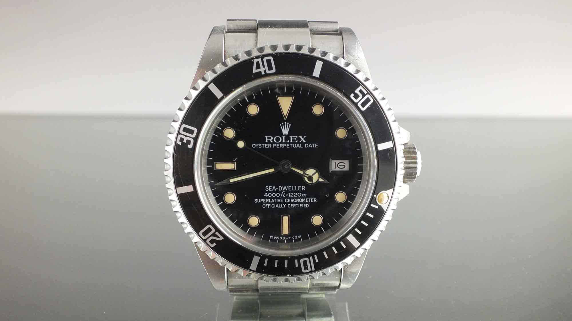 Rolex Oyster "Sea Dweller" 4000 Black Dial Men's Sport Watch