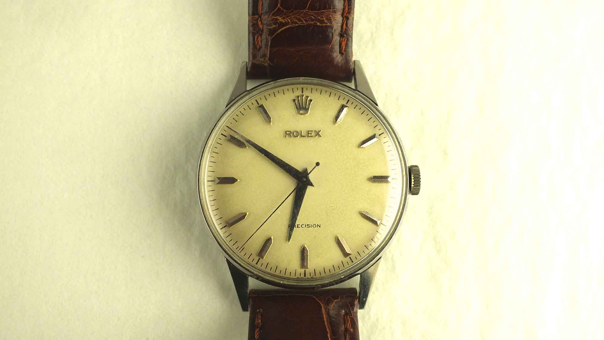 Vintage Rolex "Precision"  Watch with Alligator Band