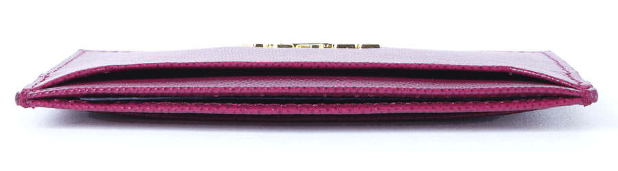 Fuchsia Prada Saffiano Card Holder