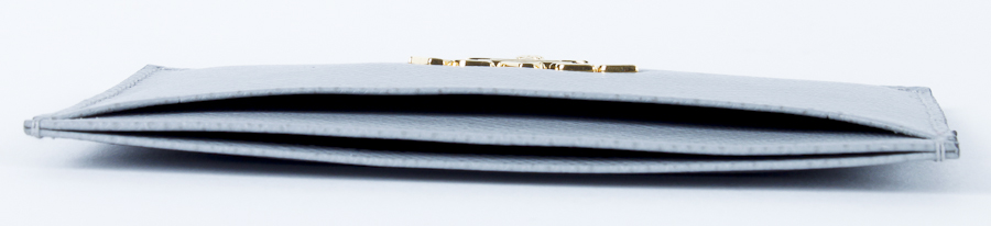 Light Gray Prada Saffiano Card Holder