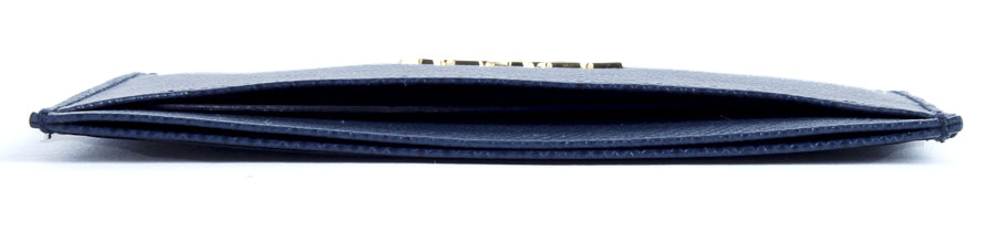Navy Prada Saffiano Card Holder