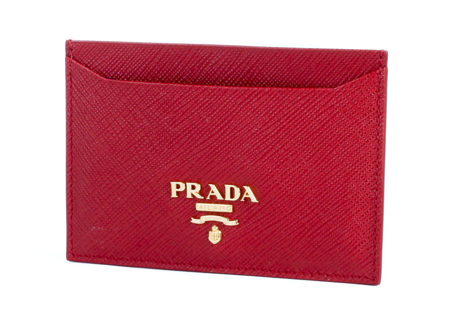 Red Prada Saffiano Card Holder