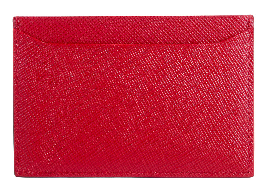 Red Prada Saffiano Card Holder