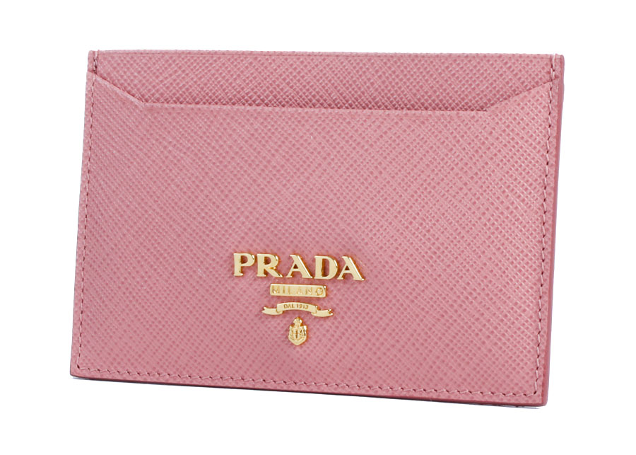 Pink Prada Saffiano Card Holder